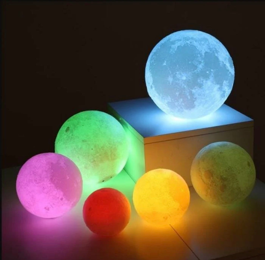LED Moon Light with Wooden holder 7 colors